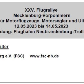 XXV. Flugrallye Mecklenburg-Vorpommern